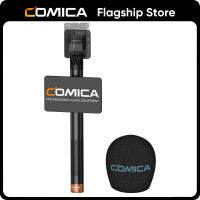 Comica HR-WM สัมภาษณ์ไมโครโฟน Handhled, Wireless Go Handle Adapter สำหรับ BoomX-D/boomx-U และไมโครโฟนไร้สายอื่นๆเหมาะสำหรับรายงานข่าวการถ่ายทอดสดการบันทึกวิดีโอฯลฯ