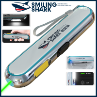 LS308 SmilingShark ปากกาเลเซอร์สีเขียวออริจินัล USB ชาร์จเครื่องฉายแสงเลเซอร์ตัวชี้ไฟฉายทรงกระบอกสำหรับสอนแมวเล่นขนาดขนาดเล็กแบบพกพา