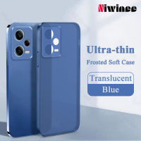 NIWINEE ซิลิโคนนิ่มสีประกายหิมะสำหรับ Xiaomi Redmi Note 12 Pro 5G ฝาหลังเคสโทรศัพท์มีสีสันบางเฉียบทำให้ผิวสดชื่น