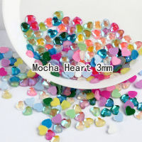 Fashion 3mm Heart-shapedMocha Nail art rhinestones DIY Flatback Crystal Glass Nails Art Decorations 30pcs100pcsNew sale Stras