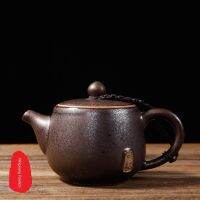 Ningxiangge Ceramic Tea Set Mini Kung Fu Teapot Colored Glaze Japanese Style Single Pot