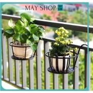 Kệ giỏ treo chậu hoa cây kiểng ngoài ban công hàng rào bằng sắt sơn tĩnh