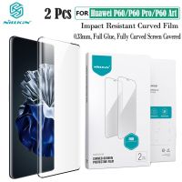 ♞ 2Pcs For Huawei P60 Pro P60 Art Soft Film For Curved Screen Nillkin Impact Resistant Curved Film Screen Protector For Huawei P60