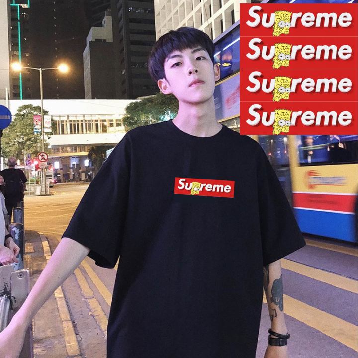 100% Cotton New Supreme Short Sleeve T Shirt Fashion Classic Men