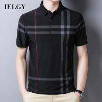 IELGY เสื้อลำลองแขนสั้นผู้ชาย,เสื้อเชิ้ตสไตล์เกาหลีบางผู้ชาย