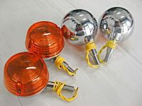 SUZUKI TS90 TS75 TS50 TC300 TC90 TC200 TURN SIGNAL WINKER INDICATOR SET (4 PCS.) #ชุดไฟเลี้ยว #ไฟเลี้ยว 4 ดวง