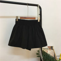 New Arrival Korean Loose Casual Shorts Summer A-Line Elastic High Waist Cotton short femme