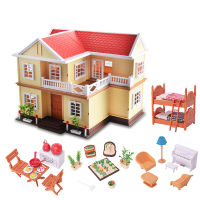 1:12 Forest Animal Family Villa Furniture for Dolls Toy Forest Home Mini Bedroom Set DIY Miniature Dollhouse Furniture For kids