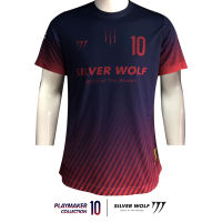 SILVER WOLF SPORT Football Shirt เสื้อฟุตบอลชาย เสื้อกีฬา ผ้าพิมพ์ลาย ด้วยระบบ Sublimation สีไม่ตก ลายไม่ลอก เบาสบาย มีรูระบายอากาศ แห้งไว ไม่ยับง่าย สำหรับ ใส่วิ่ง ใส่ออกกำลังกาย รุ่น PlayMaker Collection