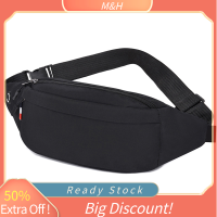 ?【Lowest price】MH ผู้ชายเอวกระเป๋าแพ็คสีเทา Casual functional Belt Bag กระเป๋าเข็มขัดขนาดใหญ่โทรศัพท์กระเป๋าเงินเข็มขัด Fanny Travel hip