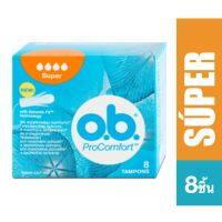 O.B.Comfort Super โอ.บี. โปร คอมฟอร์ท ผ้าอนามัยแบบสอด ขนาดซูเปอร์ 8 ชิ้น