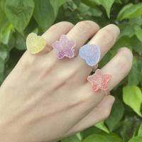 Cute Sweet Candy Jelly Rings For Teen Creative Pink Vintage Y2K Star Heart Ring For Woman Aesthetic Jewelry 2022 Trend Gift