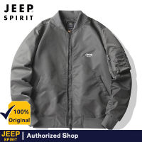 JEEP SPIRIT แจ็คเก็ตรถจี๊ปวิญญาณฤดูใบไม้ผลิและฤดูใบไม้ร่วง MA1เสื้อแจ็กเก็ตนักบินแจ๊คเกตบอมบ์เบอร์กองทัพอากาศของผู้ชาย Baju Bisbol 5XL ขนาดใหญ่