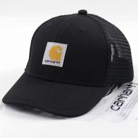 Carhartt หมวกตาข่ายกันแดดสำหรับผู้ชายและผู้หญิงหมวกเบสบอลระบายอากาศได้ดีหมวกกันแดดในฤดูใบไม้ผลิและฤดูร้อนสไตล์อเมริกันดั้งเดิม