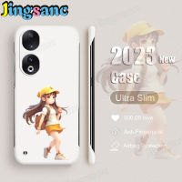 Jingsanc เคสสำหรับ Honor แบบไร้ขอบ90 5G/Honor 90 Lite 5G เคสโทรศัพท์เด็กหญิงน่ารักบางพิเศษสีด้านพีซีฝาหลังป้องกันการกระแทก90 5G/Honor 90 Lite 5G