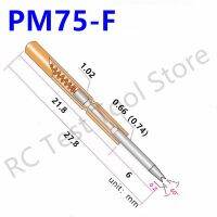 【LZ】stu908 100PCS PM75-F / PM75-F1 Nickel Plated Crosscut Tip Head Spring Test Probe Dia 1.02mm Pogo Pin For Contact Gold Thimble Tool