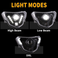 รถจักรยานยนต์ LED ไฟหน้า Moto ไฟหน้าสูงต่ำพร้อม DRL Angel Eye Assembly Kit สำหรับ BMW G310R 2016- BMW G310GS "18 ~" 21