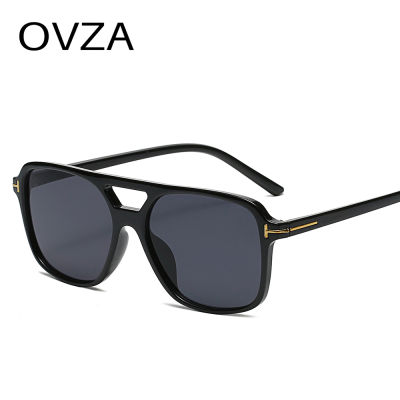 แว่นกันแดดทรงสี่เหลี่ยมป้องกันรังสียูวีของผู้ชายสำหรับ S9077แว่นตากันแดดคลาสสิกขนาดใหญ่ของ OVZA