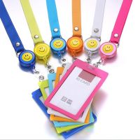 【CC】▬◙  5 pcs Silicone Card Holder ID Business Badge With Lanyard