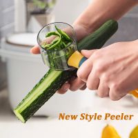 Portable Vegetable Peeler Stainless Steel Peeler with Container Fruit Peeling Knife Cucumber Apple Potato Peeler Kitchen Gadget Graters  Peelers Slice