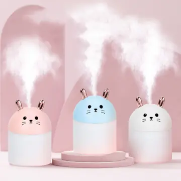 200ML Air Humidifier Cute Cartoon Cat Aroma Diffuser With Night Light USB  Cold Mist Maker For Home Car Air Purifier Freshener
