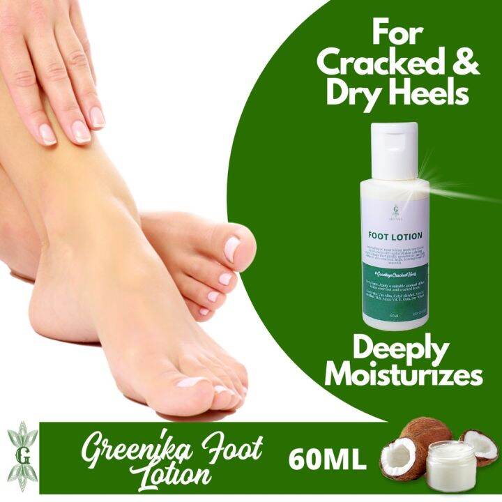 [ 1 FOOT LOTION ] Greenika Natural Foot Cream Lotion Dry Cracked Heels