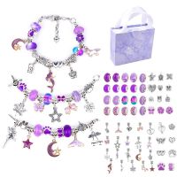 Trending Products DIY Handmade Jewelry Children 39;s Bracelet Female Exquisite Gift Box Gift Hand String Cartoon Pink Suit
