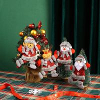 2024 New Year Christmas Ornaments DIY Xmas Gift Santa Claus Snowman Tree Pendant Doll Hang Decorations for Home Noel Natal Christmas Ornaments