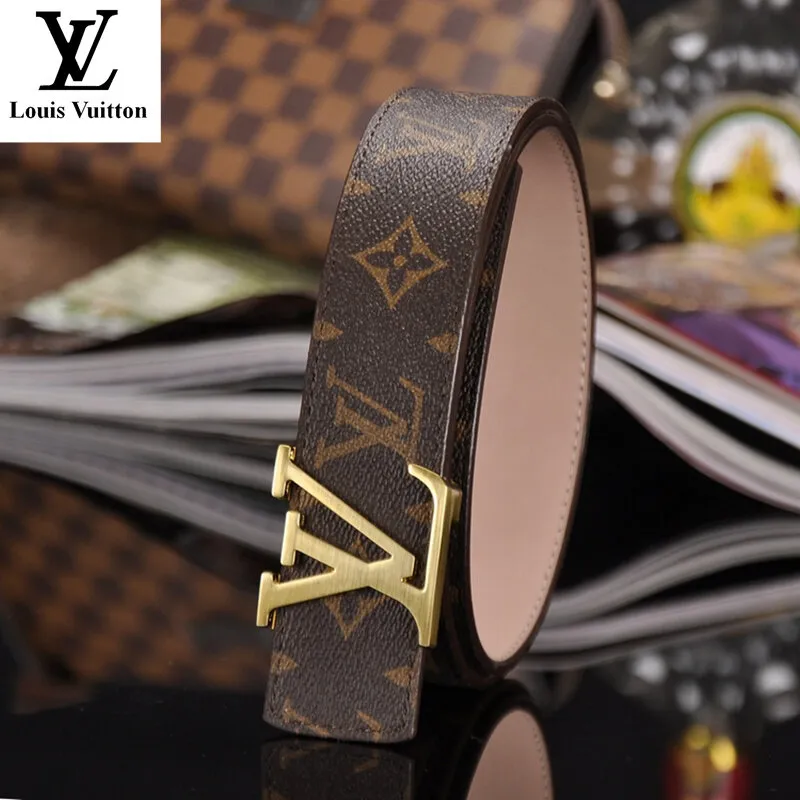 LOUIS VUITTON Belts Louis Vuitton Leather For Male 100 Cm for Men