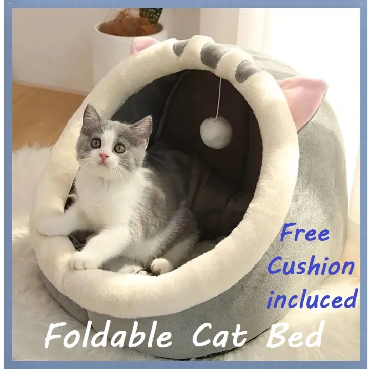 Cat Bed Cartoon Pet Bed Foldable Removable Washable Pet Sleeping Bed for Cat  Dog House | Lazada PH