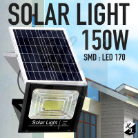 โคมไฟโซล่าเซลแผงใหญ่150W Solar Light สปอร์ตไลท์ แท้จาก JD รุ่น JD-8150 โคมไฟพลังงานแสงอาทิตย์ แผงโซล่า ไฟโซล่า ไฟสนาม หลอดไฟประหยัดพลังงาน