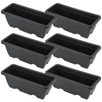 Dulrua 6pcs Flowerpot Planters พลาสติกกระถางดอกไม้ในร่มพืชกลางแจ้ง