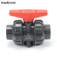 1Pcs Inner Dia.20 50mm PVC Ball Valve Aquarium Garden Home Water Supply Pipe Connector Fish Tank Tube Fittings 2 Way Valve