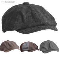 ◑♂ Retro Tweed Newsboy Hat Men Beret Gatsby Beret Hats Street Caps Peaked Octagonal with Brim Caps Winter Spring Hip Hop Beret Caps