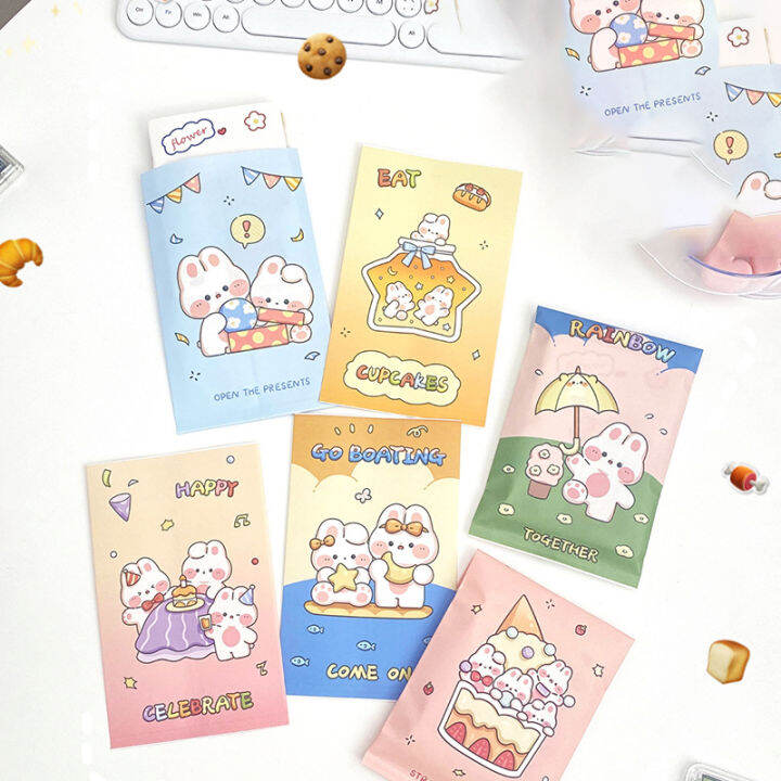 cute-rabbit-snack-bag-cookie-packaging-bag-oil-proof-film-packaging-bag-girl-heart-storage-bag-small-item-storage-bag-baking-gift-paper-bags