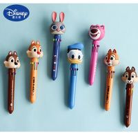 4pcs New Disney 10 Color Ballpoint Pen Kawaii Lotso Cartoon Strawberry Bear School Office Supply Student Stationery Wholesale Pens