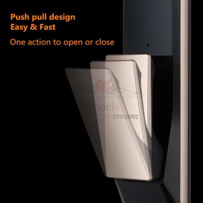 ล็อกประตูดิจิตอลอัจฉริยะ Samsung,ล็อคลายนิ้วมือควบคุมระยะไกล SHP-P72พร้อมแอปเพื่อความปลอดภัยล็อกอัจฉริยะสำหรับบ้าน