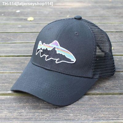 ☇❄ fatjerseyshop114 Patagonia running tide hat thin section mesh breathable camouflage baseball caps shark outdoor mesh cap