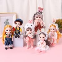 【YF】 17cm Doll with Clothes Shoes Movable Removable Joints Figure Girl Boy Birthday Gift Toys Cute