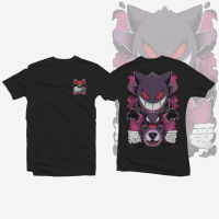 เสื้อผ้าคู่หญิงเสื้อผ้าผู้ชาย เสื้อ เสื้อยืด Anime Shirt Pokemon Gastly Evo