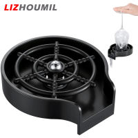 LIZHOUMIL เครื่องล้างแก้วอัตโนมัติ,อุปกรณ์อ่างล้างจานล้างขวดกระบอกใส่น้ำสแตนเลสสตีลทำความสะอาดเร็วแรงดันสูง