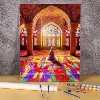 Region Islam DIY Paint By Numbers Package Oil Paints 50*70 Picture By Numbers Photo Handmade Crafts Adults Handiwork Drawing