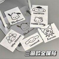 Sanrio Kuromi สติกเกอร์โลหะ Cinnamoroll ภาพวาดโน้ตบุ๊คโทรศัพท์มือถือถ้วยน้ำอบเชย