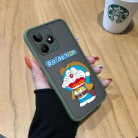 เคสโทรศัพท์พร้อมสำหรับ Realme C53 Realme Narzo N53การ์ตูนแมวน่ารักมีน้ำค้างแข็งโปร่งใสเคสใส่โทรศัพท์ฝาครอบเต็มขอบนิ่มกันกระแทกเคสปกป้องกล้อง