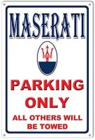 Wanghuilishop Maserati Parking Only Garage Shop ป้ายโลหะอลูมิเนียม-เหมาะสำหรับผู้ที่ชื่นชอบรถ