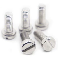 10-50pcs M1.6 M2 M2.5 M3 M4 M5 A2-70 304 Stainless Steel DIN84 GB65 Slotted Cap Head Slot Column Round Cheese Head Screw Bolt Screw Nut Drivers