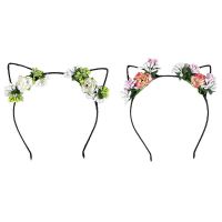 S3Cats ear headband Ear Manual simulation flowers hair accessories for Party and hair decoration Jewelry Gift of love