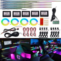 ?KALADA 18 In 1 22 In 1 RGB Symphony รถยนต์ไฟ LED โดยรอบแถบอะคริลิคแสงไฟคู่มือการตกแต่งรถยนต์ลำโพงบรรยากาศบาร์ชิ้นส่วนไฟตกแต่งบรรยากาศภายในรถยนต์และอุปกรณ์เสริม