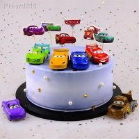 Disney McQueen Lightning Cars Cake Topper Ornaments Kids Boys Birthday Party Decoration Car Racing Baby Shower Cake Decorations