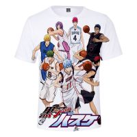 2023 NEWMen หลวมแขนสั้นเสื้อยืดอะนิเมะ Kuroko บาสเกตบอล3D พิมพ์เด็กผู้ใหญ่